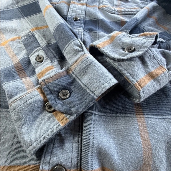 NFS- Sold Carhartt Rugged Flex Plaid Flannel Shirt Jacket Blue Mens 2XL - Picture 5 of 10